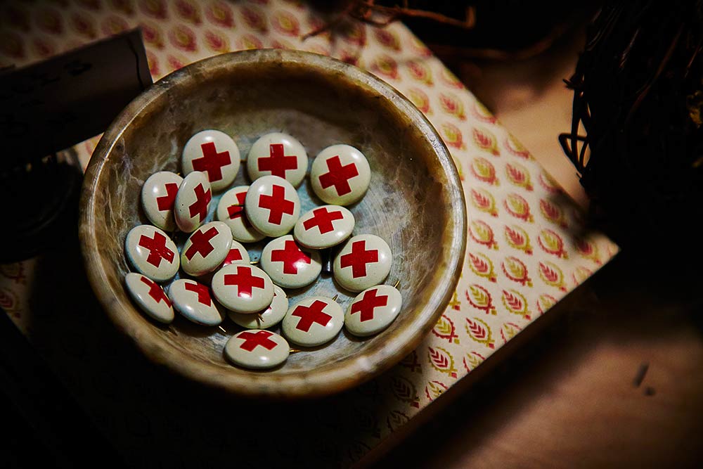 red cross button photo © 2014 bret wills