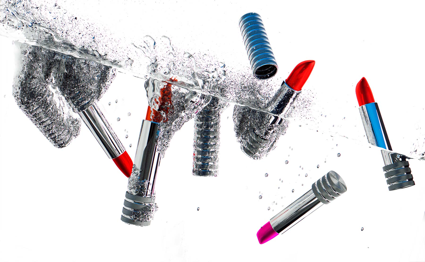 lipstick cosmetic splash ©2016 by bret wills