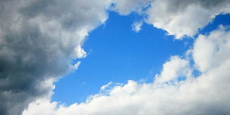 opening in the clouds photo
