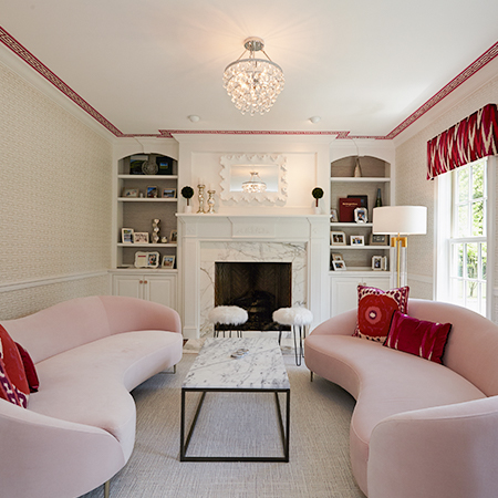 pink living room