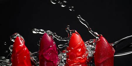 cosmetics and splash photography